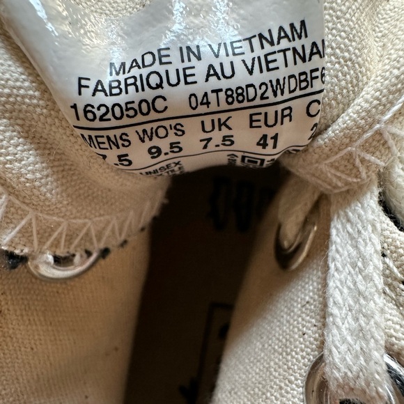 Converse All Star 70s High Top Sneakers in Black, Size: 9.5W / 7.5M - Picture 9 of 9